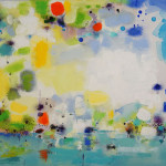 Island 2, Oil & Acrylic on Canvas, Size: 44w x 27h inches