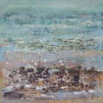 Low Tide 0, Oil & Sand on Canvas, Size: 23h x 23w inches