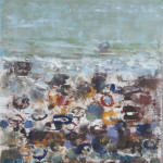 Winter Beach 2, Oil on Canvas, Size: 34h x 25w inches