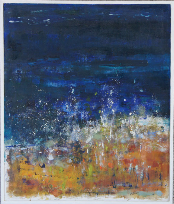Beach at Night, Oil on Canvas, Size: 25w x 31h inches