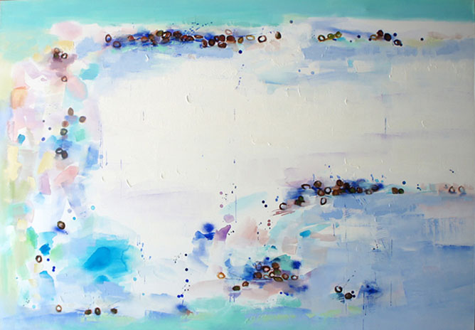 Silence 38, Oil & acrylic on canvas, Size: 84w x 60w inches